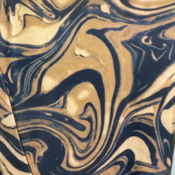 House Of Sunny Mahogany Paradise Party Brown Black‎ Pants Flare Pants Women SZ 4 - Picture 9 of 11